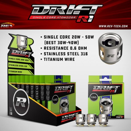 1ks REV DRIFT TANK COIL 0,60ohm ( 20W - 50W )