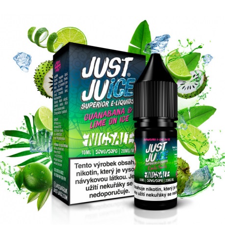 10ml JUST JUICE 20mg SALT - GUANABANA & LIME on ICE