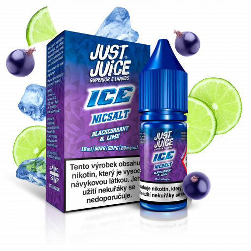 10ml JUST JUICE 11mg SALT - ICE BLACKCURRANT-LIME