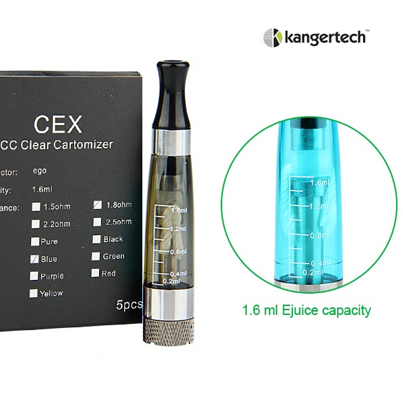 Kangertech CEX eGo CC Clearomizer 1.6ml/1,8ohm - BLACK ( cierny )