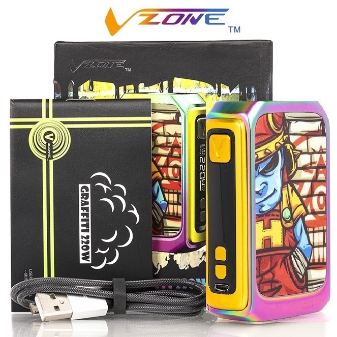 VZONE GRAFFITI 220W TC MOD - RAINBOW EDITION ( HW BOARD 1.0 CHIP )