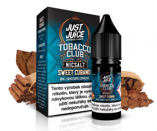 10ml JUST JUICE 20mg SALT - TOBACCO SWEET CUBANO
