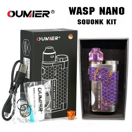 OUMBIER WASP NANO SQUONK KIT - PURPLE EDITION