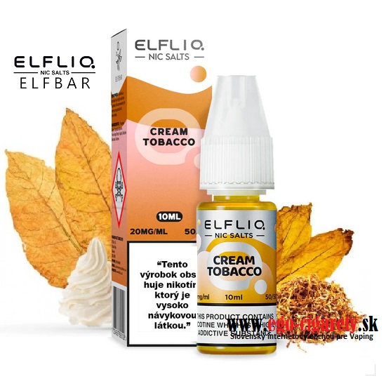 10ml NicSALT ELF BAR (ELFLIQ) 20mg - CREAM TOBACCO