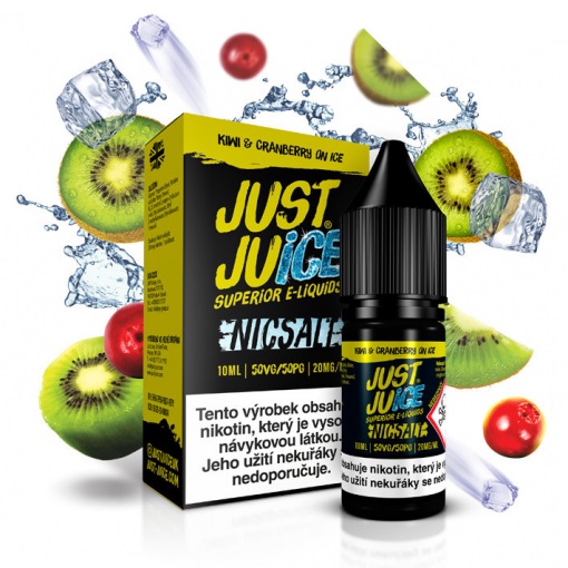 10ml JUST JUICE 20mg SALT - KIWI & CRANBERRY on ICE