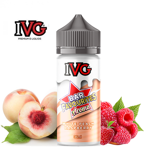 36/120ml IVG Bar Favourites - WHITE PEACH RAPSBERRY