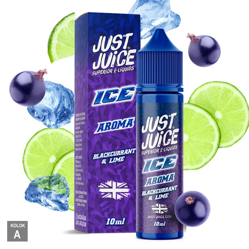 12/60ml JUST JUICE - BLACKCURRANT LIME ICE