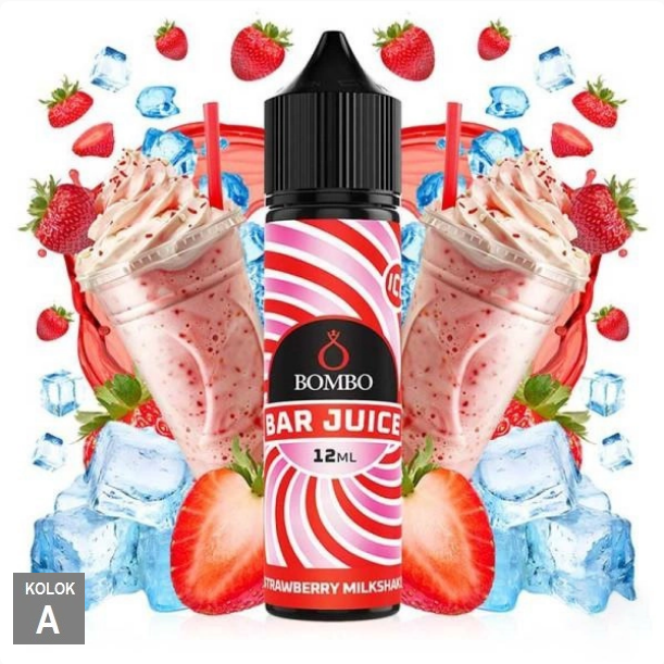 12/60ml BOMBO BAR - STRAWBERRY MILKSHAKE