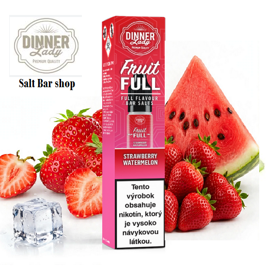 10ml DINNER LADY BAR-SALT 10mg - STRAWBERRY WATERMELON
